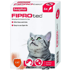  Beaphar FIPROtec spot-on macskáknak (6 pipetta x 0.5 ml) élősködő elleni készítmény macskáknak