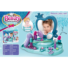  beauty fashion kék fésülködő asztal kiegészítőkkel szépségszalon