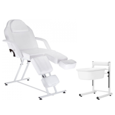  BEAUTYFOR Twins pedikűrös kezelőágy + állítható magasságú pedikűrös lábáztató szett szépségápolási bútor