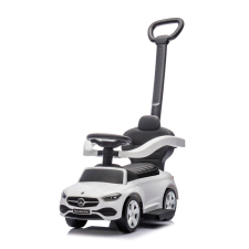  Bébitaxi tolókarral MERCEDES C-Class Deluxe Milly Mally White lábbal hajtható járgány