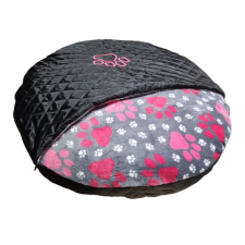  BEBÚJOS FEKHELY SZÜRKE/PINK ÁTMÉRŐ 80CM szállítóbox, fekhely kutyáknak