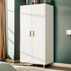  BeComfort kétajtós gardróbszekrény ruhásszekrény akasztós 100x45x182 cm fehér FUR1905-2