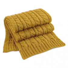 Beechfield Uniszex sál Beechfield Cable Knit Melange Scarf Egy méret, Mustársárga női sál, kendő