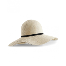 Beechfield Uniszex sapka Beechfield MarBella Canvas Wide-Brimmed Sun Hat Egy méret, Naturál női sapka