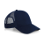 Beechfield Uniszex sapka Beechfield Microknit Snapback Trucker - One Size, Sötétkék (navy)