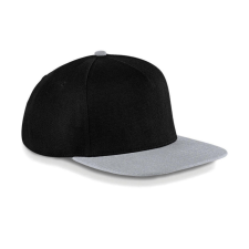 Beechfield Uniszex sapka Beechfield Original Flat Peak Snapback - One Size, Fekete/Szürke női sapka