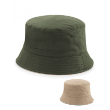 Beechfield Uniszex sapka Beechfield Reversible Bucket Hat S/M, Fekete/Világos szürke női sapka
