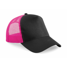 Beechfield Uniszex sapka Beechfield Snapback Trucker - One Size, Fekete/Fuchsia női sapka