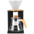 BEEM Pour Over kávéfőző, kávéfőző készlet, kézi kávéfőzéshez, űrtartalom 500 ml, kancsó és üvegszűrő, elegáns szűrőtartó, minimalista design, fekete