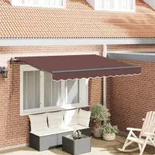  Behúzható napellenző Barna 350 x 200 cm szövet nyílászáró