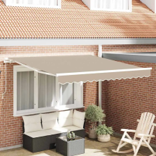  Behúzható napellenző Bézs 350 x 250 cm Pamut és Alumínium nyílászáró