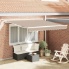  Behúzható napellenző Bézs 350 x 250 cm Poliészter és fém