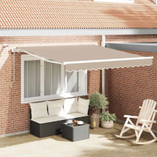  Behúzható napellenző Bézs 350 x 250 cm Poliészter és fém nyílászáró