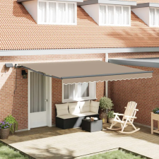 Behúzható napellenző LED -es lámpákkal Bézs 400 ×300 cm szövet nyílászáró