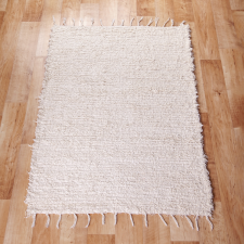  Beige pamut rongyszőnyeg 70&#215;100 cm lakástextília
