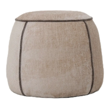  Beige puff puha bútorszövettel – modern textil ülőke dekoratív varrássa bútor
