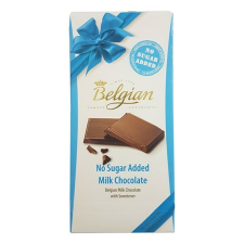 Belgian Csokoládé BELGIAN Milk No Sugar édesítőszeres tejcsokoládé 100g csokoládé és édesség