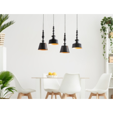Beliani Elegáns mennyezeti design függőlámpa fekete színben DRIVA világítás