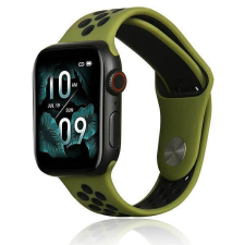 Beline Apple Watch Sport szilikon óraszíj 42/44/45/49mm zöld/fekete okosóra kellék