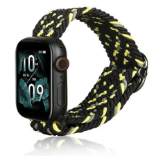 Beline Apple Watch textil óraszíj 38/40/41mm fekete/lime okosóra kellék