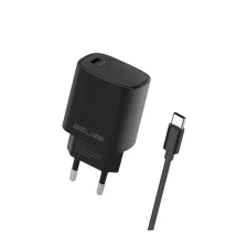 Beline BLNCB20C USB-C Hálózati töltő + USB-C kábel - Fekete (20W) mobiltelefon kellék