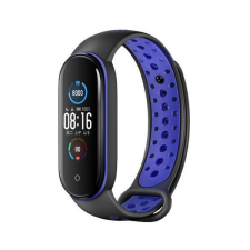 Beline Design csereszíj Xiaomi Mi Band 7/6/5 - fekete-kék okosóra kellék