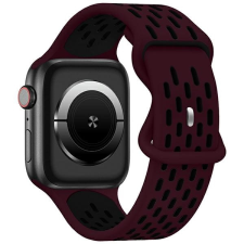 Beline óraszíj Apple Watch New Sport szilikon 38/40/41mm fekete borvörös/fekete doboz okosóra kellék