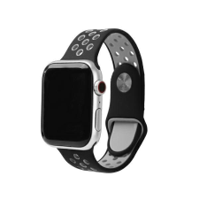 Beline óraszíj Apple Watch Sport szilikon 38/40/41mm fekete/szürke okosóra kellék