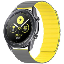 Beline óraszíj Watch 22mm mágneses szürke/sárga okosóra kellék