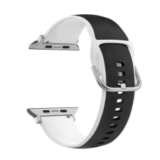 Beline Silico Leather szíj Apple Watch 38/40/41mm - fekete-fehér okosóra kellék