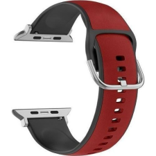 Beline Silico Leather Szíj Apple Watch 38/40/41mm - Piros-Fekete (Beli03132) okosóra kellék