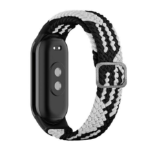 Beline Xiaomi Mi Band 8 Szövet szíj - Fekete/Fehér (5905359817826) okosóra kellék