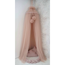 Belisima Függő luxus baldachin pomponokkal Belisima nude babaágynemű, babapléd