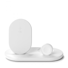 Belkin Boost Charge 3az1-ben vezeték nélküli töltőpad Apple eszközöknek fehér (WIZ001vfWH) (WIZ001vfWH) mobiltelefon kellék