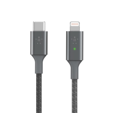 Belkin BOOST CHARGE Smart LED USB-C - Lightning kábel szürke (CAA006bt04GR) (CAA006bt04GR) - Adatkábel kábel és adapter