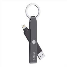Belkin MIXIT Lightning-USB adat/töltőkábel-kulcstartó szürke  (F8J172btGRY) (F8J172btGRY) kábel és adapter
