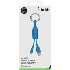 Belkin MIXIT Lightning-USB Clip adat/töltőkábel-kulcstartó kék (F8J173bt06INBLU) kábel és adapter