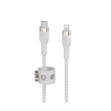 Belkin Pro Flex USB-C / Lightning MFi 3m fehér kábel és adapter
