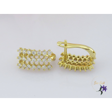  Bella antialergén háromsoros köves fülbevaló-14K fülbevaló