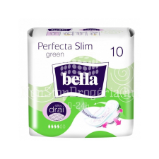 BELLA BELLA PERFECTA Green Silky Drainette Egészségügyi Betét, 10 db intim higiénia