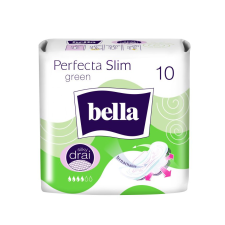 BELLA BELLA PERFECTA Green Silky Drainette Egészségügyi Betét, 10 db intim higiénia