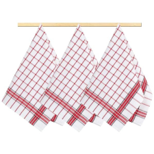 Bellatex 3 darabos készlet - 50×70 cm - kockás, piros tisztító- és takarítószer, higiénia