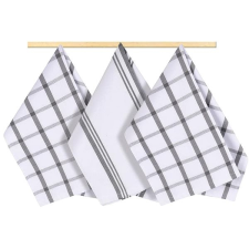 Bellatex 3 darabos készlet - 50×70 cm - kockás, szürke tisztító- és takarítószer, higiénia