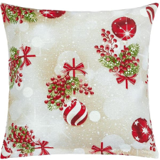 Bellatex 55/123 Karácsony párnahuzat, 45×45 cm, karácsonyi gömb és magyal lakástextília