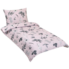 Bellatex ágynemű pamut, 90 / 217 réti virágok szürke, rózsaszín 140 × 200, 70 × 90 lakástextília