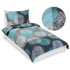 Bellatex ágynemű, pamut 90 / 564, türkiz-szürke golyók, 140 × 220, 70 × 90 (12522) lakástextília