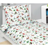 Bellatex Állatok az erdőben Karácsonyi pamut ágyneműhuzat, 140 x 200 cm, 70 x 90 cm