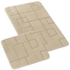 Bellatex Bany szett, 60×100 + 60×50 cm, téglalap alakú, krémszínű lakástextília