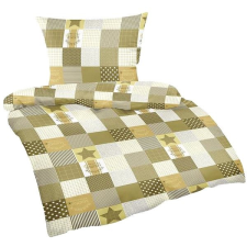 Bellatex krepp - 140×200, 70×90 cm - patchwork, barna lakástextília