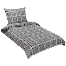 Bellatex krepp ágyneműhuzat, 140×200 + 70×90 cm, szürke kockás lakástextília